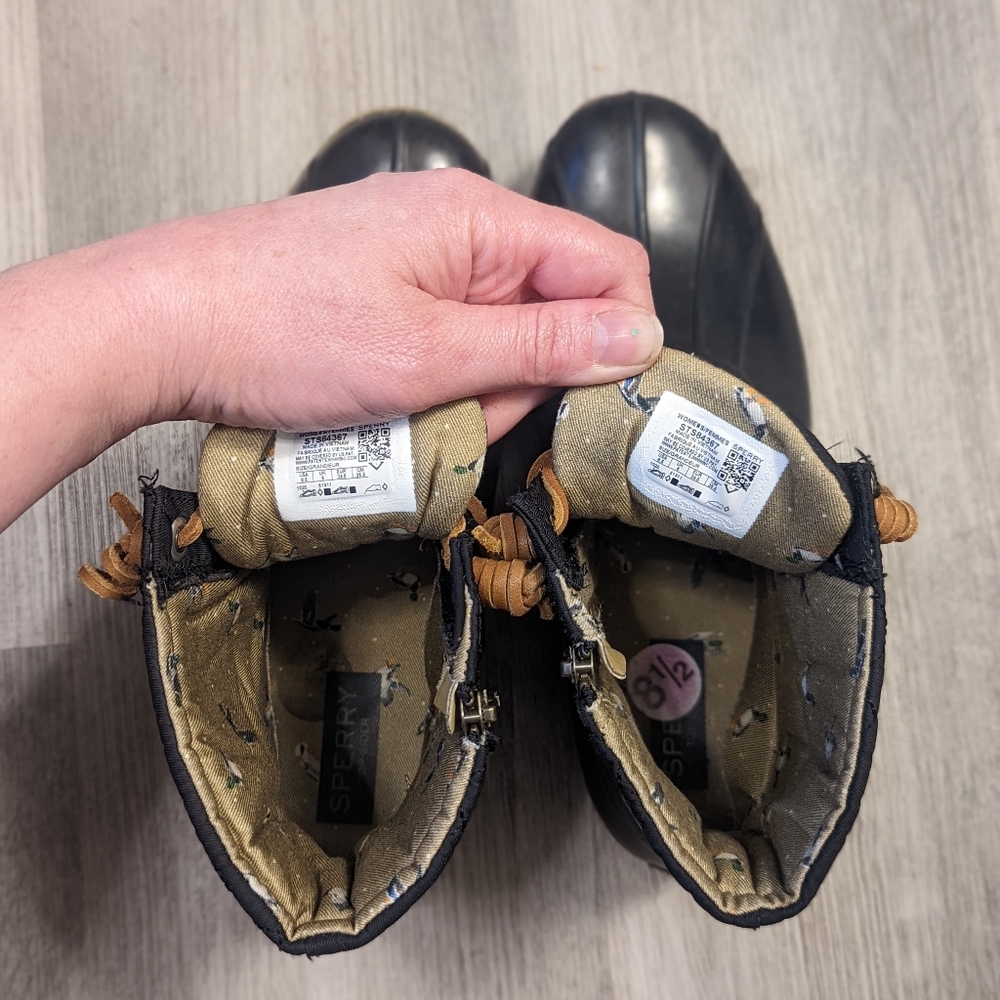 Sperry Stillwater Chevron Duck Boots SZ 8.5 - Picture 8 of 9